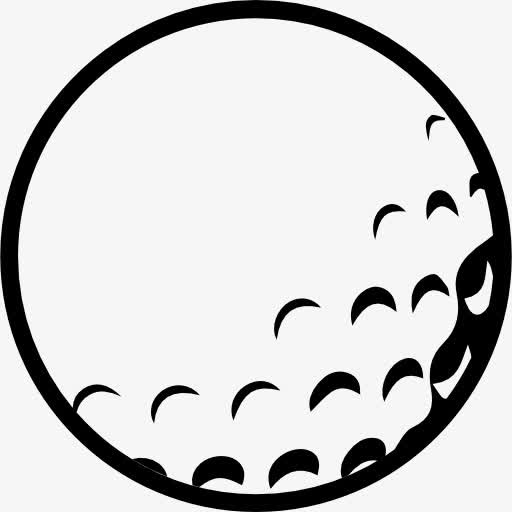 高尔夫球凹痕图标免抠