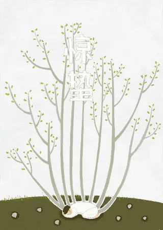 24节气惊蛰免抠标签元素