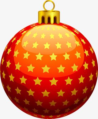 小清新红色吊球免抠