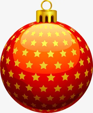 小清新红色吊球免抠