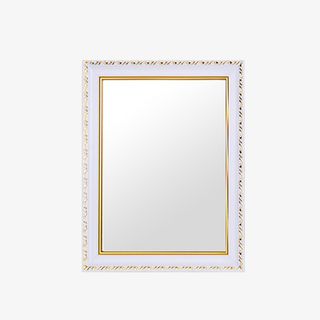 白色欧式浴室镜子免抠