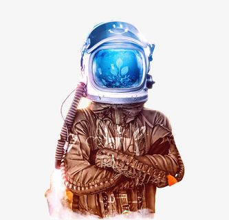 水底空中的航空人免抠