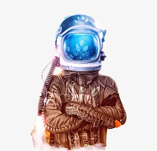 水底空中的航空人免抠