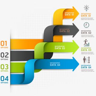 PPT创意步骤图表素材免抠