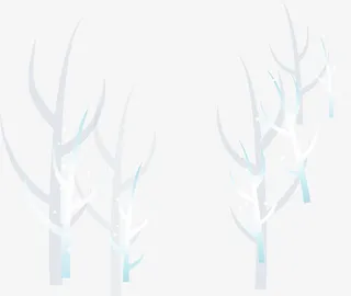 冬季树枝订货海报免抠