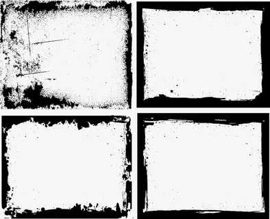 矢量水墨头像边框装饰素材免抠