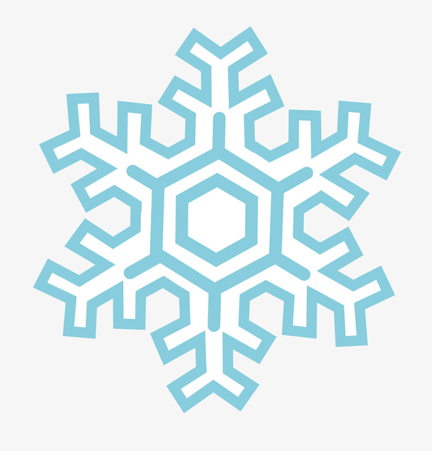 高清一个矢量雪花免抠