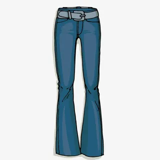 女士牛仔裤矢量免抠