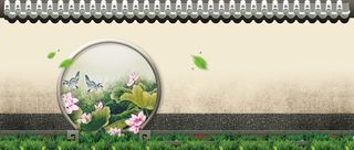 中国风古建筑园林背景高清