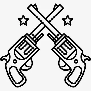 左轮手枪图标免抠