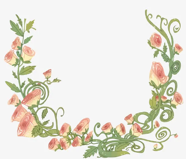 矢量花藤边框免抠
