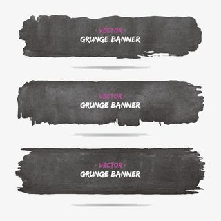 黑色笔刷水墨免抠