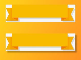 精美折纸标题导航透明底背景免抠标签元素