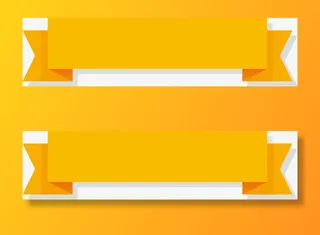 精美折纸标题导航透明底背景免抠标签元素