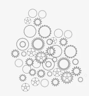 矢量灰色齿轮免抠