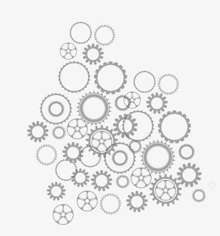 矢量灰色齿轮免抠