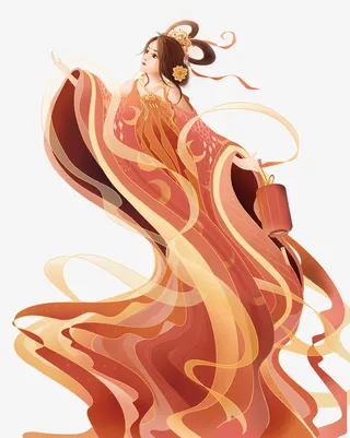 国潮中秋嫦娥神话人物免抠