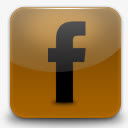 棕色fackbook图标免抠