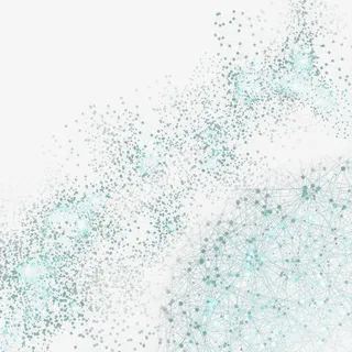 线条圆点分子结构漂浮矢量素材免抠