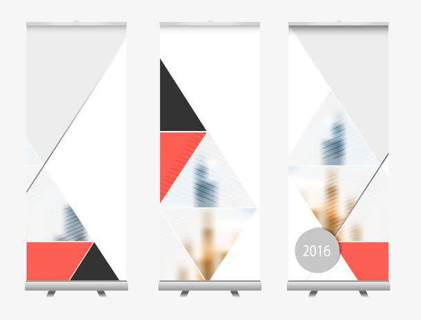 矢量商务易拉宝展架素材免抠