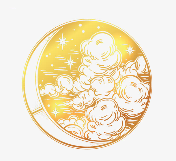 漏金月球免抠
