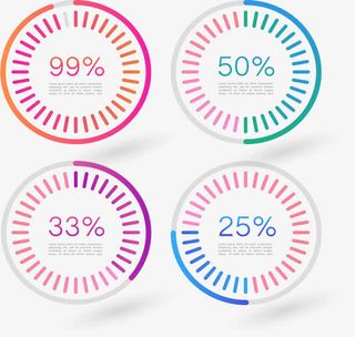 精美进度条数据图免抠