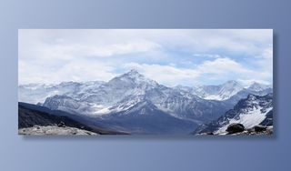 唯美西岭雪山山峰风景海报背景图高清