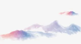 水墨山脉线条免抠