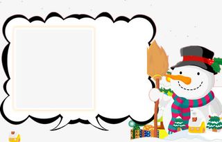 圣诞节二维码边框免抠