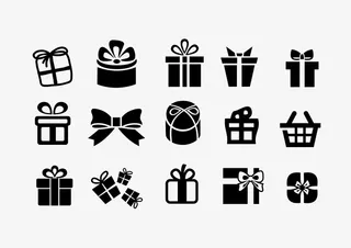 各种礼盒图标免抠