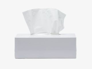 纯白色纸盒里的抽纸实物免抠