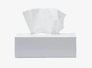 纯白色纸盒里的抽纸实物免抠