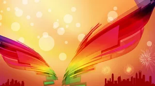 绚丽青春彩色背景矢量素材高清