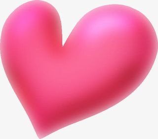 七夕红色爱心形状效果设计免抠