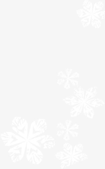 白色雪花冬季海报免抠