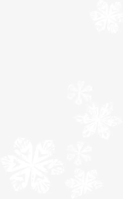 白色雪花冬季海报免抠