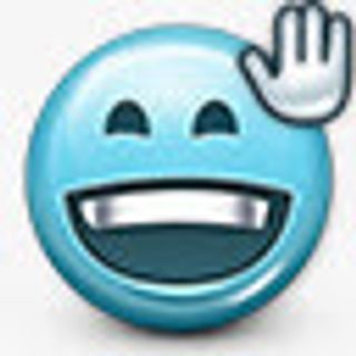 表情符号打招呼你好笑脸笑脸挥手免抠