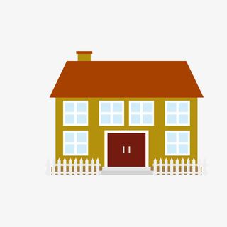 矢量装饰卡通扁平化屋子图标免抠