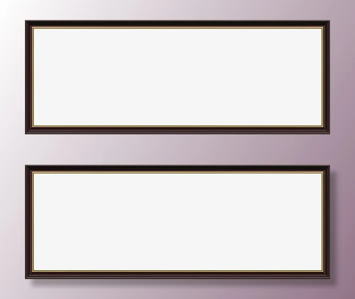 黑色简约复古边框免抠