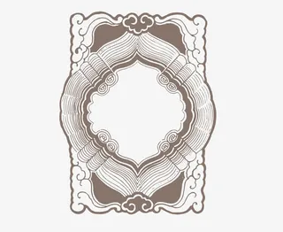 矢量圆形花纹边框PNG图片免抠