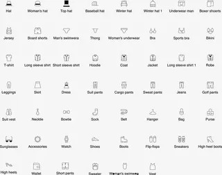 衣服饰品线型矢量图标icon免抠