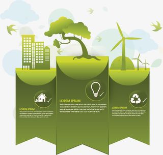 生态环保设计元素免抠