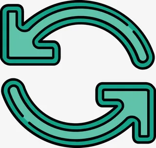 绿色往返箭头免抠