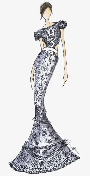 时尚女模特免抠