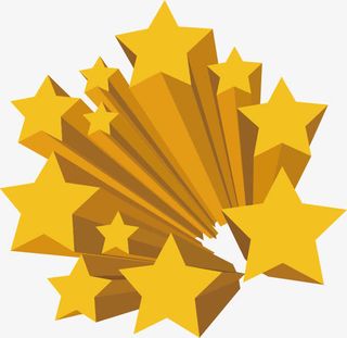 立体五角星免抠