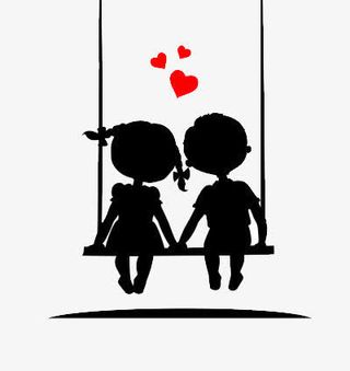 秋千上的情侣免抠