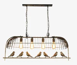 工业风创意鸟笼吊灯免抠