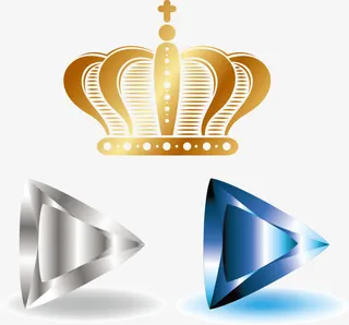 金色漂亮皇冠免抠