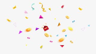 漂浮钱币红包免抠