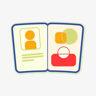 矢量个人资料手册免抠